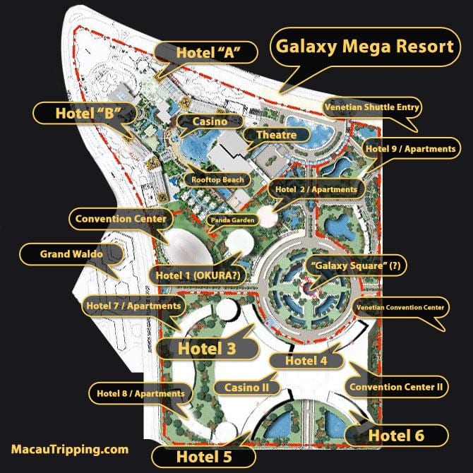 galaxy Macau podlaze mapě
