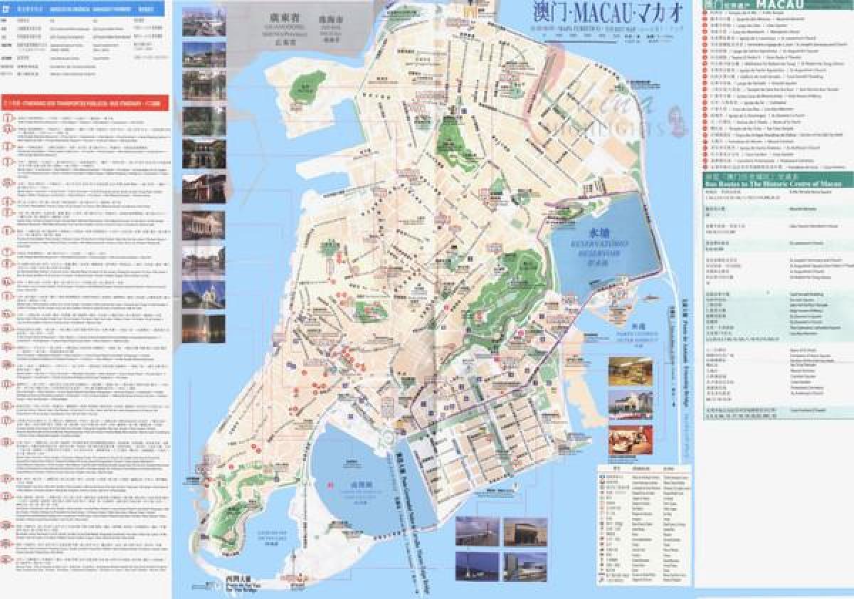 Macau veřejné autobusové dopravy, trasy, mapy