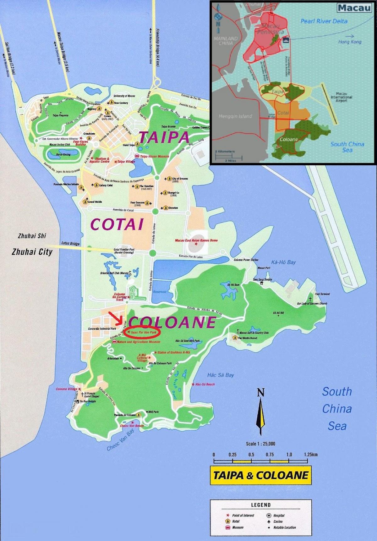 mapa Macau ferry 