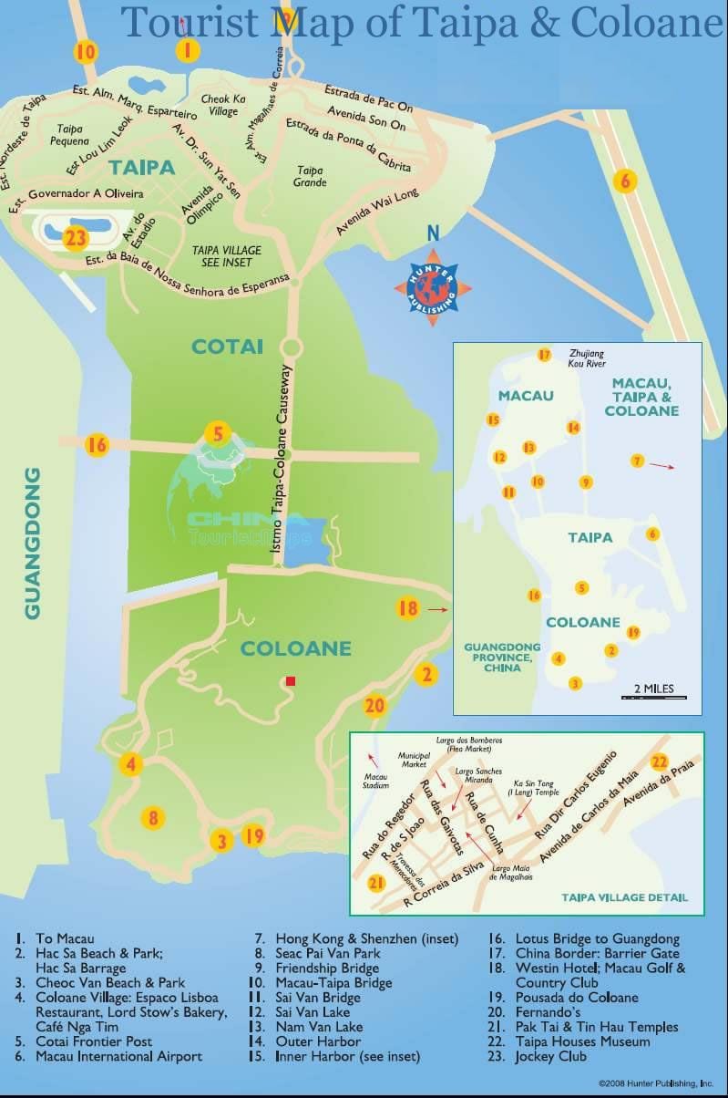 mapa Macau island