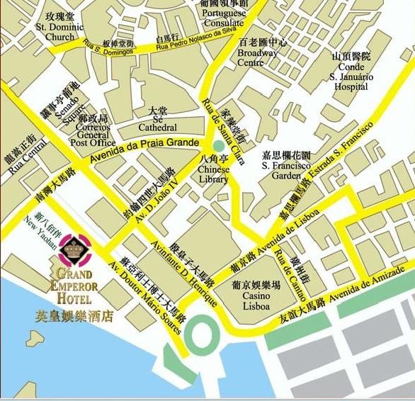 mapa Macau sauna