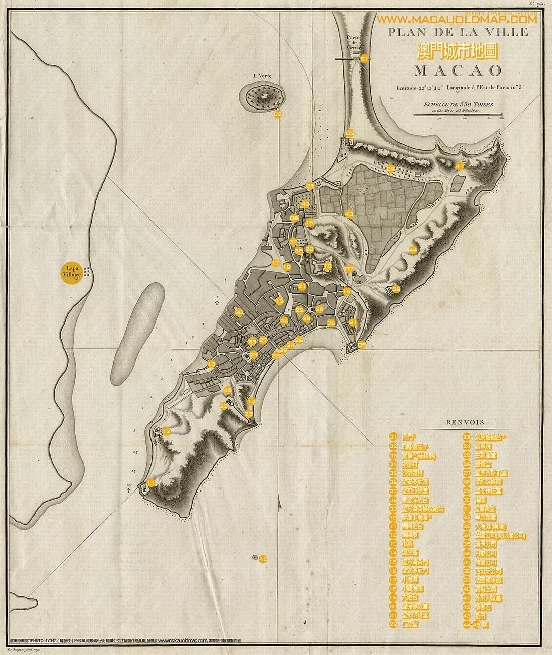 staré Macau mapě