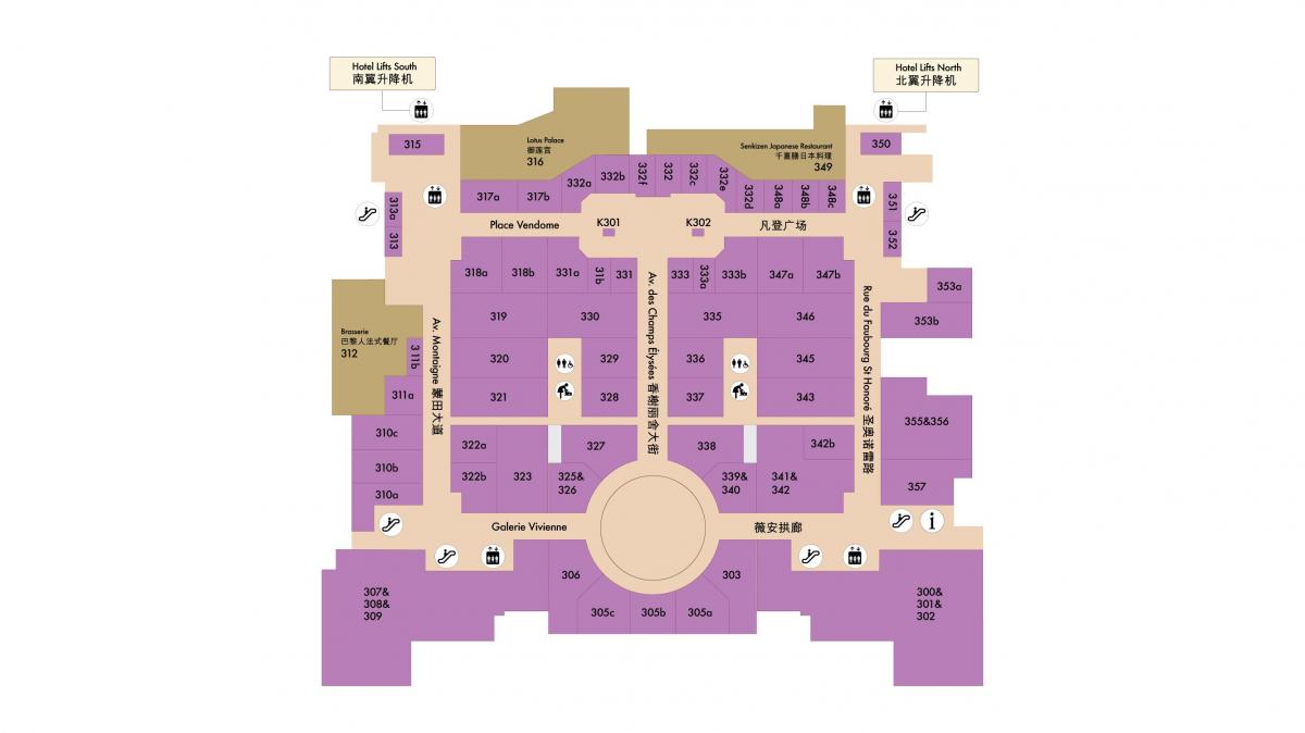 mapa pařížského Macau