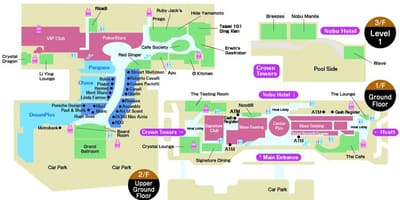 Mapa city of dreams Macau