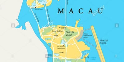 Macao, Čína mapě