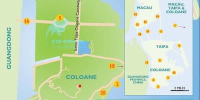 Mapa Macau island