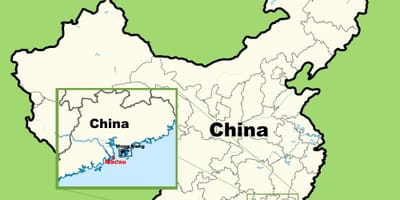 Macau mapa asie