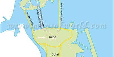 Macau poloostrov mapě