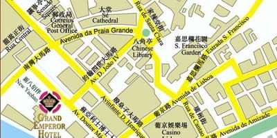 Mapa Macau sauna