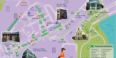 Macau zdarma shuttle bus mapa tras