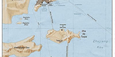 Mapa Macau staré město