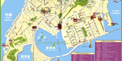 Turistická místa v Macau mapě