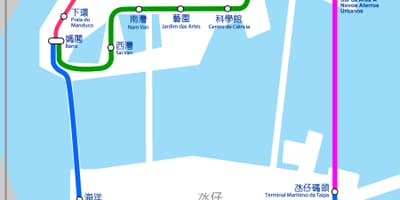 Mapa Macau vlak