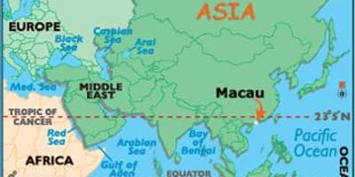 Macao Macau mapě